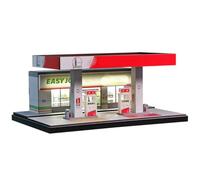 BAUBAUPLAY Modèle de stations-service Sinopec à l'échelle 1/64, accessoires Diorama pour modèles de voitures (véhicules et figurines non inclus)
