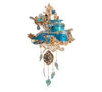 BAUBAUPLAY Puzzle 3D en Bois - Bateau Aérien - Bricolage Steampunk - Modèles - Maquette 3D - Kit de Construction - Cadeau pour Adultes