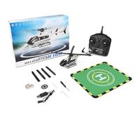 BAUBAUPLAY WL K160 EC-145 Hélicoptère radiocommandé, classe 160 2,4 GHz 4 hélices Flybarless Scale télécommandé, hélicoptère militaire, jouet cadeau pour adultes - RTF
