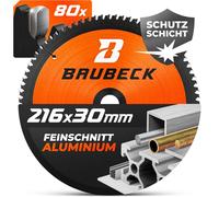 BAUBECK lame de scie 216x30 pour la découpe précise de l'aluminium - lame de scie circulaire 216x30 pour aluminium - lame de scie 216 compatible avec Metabo KGS 216, Bosch GCM 8 et autres.