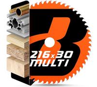BAUBECK Lame de Scie Circulaire 216x30 mm | Multi-Matériaux pour Bois, Aluminium, Métal | Coupe Fine, Compatible avec Metabo KGS 216, Bosch GCM 8