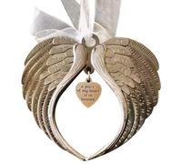 Baubles commémoratives de Noël, Un Morceau de Mon cœur est dans Le Paradis des pendentifs en Forme d'aile Ange Ornements d'arbre de Noël décoration (Boules de Noël)