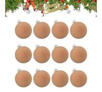 Baubles 'sapin de Noël - 12x ornements en velours à l'épreuve | Danses suspendues de 2,4 pouces avec corde pour décoration de vacances, affichage de fenêtre, style festif et configuratif