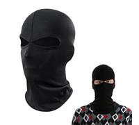 BAUCH Cagoule Moto Homme 1 Pièce Cagoule Moto Noire en Lycra à Double Trou（Wind Protection pour Cyclisme Outdoor, pour Sportifs ）