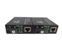 BAUDCOM Convertisseur multimédia en fibre Gigabit Ethernet 10/100/1000M, BIDI 40 km, émetteurs-récepteurs SC monomodes intégrés, RJ45 à 1000Base-LX