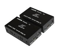 BAUDCOM Rallonge HDMI sur Ethernet, câble Cat5e/6/7, Full HD 1080p, transmission de 60 m, fonction EDID et POC prise en charge, émetteur et récepteur
