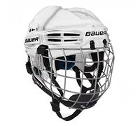 Bauer 1045723 Casque pour Enfant avec Grille de Protection pour Hockey sur Glace Série Prodigy, Blanc, Taille Unique