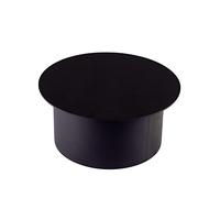 Bauer Bouchon aveugle pour tuyau de poêle, Ø 150 mm (plusieurs variantes), Noir, Épaisseur de paroi : 1,5 mm ; Tuyau de fumée, tuyau de cheminée, tuyau d'évacuation des gaz ; selon la norme EN 1856-2