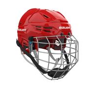Bauer Re-Akt 55 Casque de hockey sur glace Combo Senior (Rouge, L)