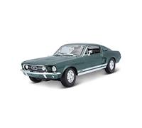 Maisto-531166 Ford Maquette Mustang GTA Fastback 1967-Echelle 1/18, 31166, Vert, 25x10x8cm