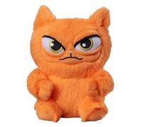 Bauer Spielwaren - Grumpy Dudes - Chat : Doudou Regard féroce, en Peluche Douce et Moelleuse, 15 cm, Orange (12254)
