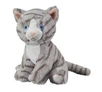 Bauer Spielwaren- I Like My Planet Katze getigert Animal en Peluche, 12931, Gris, 20 cm