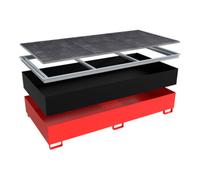 Bauer Südlohn Bauer Südlohn Bac à étagère avec insert PE RW-GR 2700-3 PE, peint, rouge feu Quantité:1