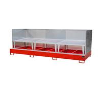 Bauer Südlohn Bauer Südlohn Bac de rétention AWA 1000-3/SW, peint, rouge feu Quantité:1