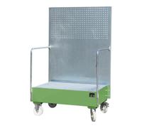 Bauer Südlohn Bauer Südlohn Bac de rétention mobile avec paroi perforée LPW 200-2, laqué, vert réséda Quantité:1