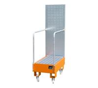 Bauer Südlohn Bauer Südlohn Bac de rétention mobile avec paroi perforée LPW 60-3, peint, orange jaune Quantité:1