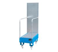 Bauer Südlohn Bauer Südlohn Bac d'égouttement mobile avec paroi en tôle perforée LPW 60-3, laqué, bleu clair Quantité:1