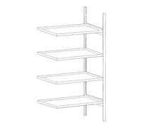 Bauer Südlohn Bauer Südlohn Étagère pour petits contenants avec bac de rétention 3018-4E, galvanisée Quantité:1