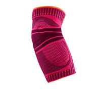 Bauerfeind, 1 Bandage de sport unisexe pour coude, Côté droit/gauche, Pour les sports de ballon, de raquette et l’athlétisme, Stabilisation de l’articulation du coude, Anneau en silicone, Taille L, Rose, 11469431950013