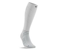 BAUERFEIND Chaussettes de course « Run Performance Compression Socks 2.0 », 1 paire de chaussettes de sport avec compression et points 3D, chaussettes de course, Blanc/L, 43-46