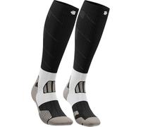 BAUERFEIND Chaussettes de trail running « Trail Run Compression Socks », chaussettes de sport pour homme avec compression, stabilité au niveau de la cheville, 1 paire, noir/carbone, 44