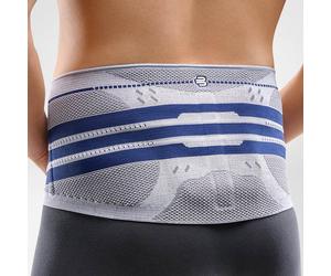 Bauerfeind Corset coupe droite à bande lombaire élastique Lumbotrain Bleu/Gris