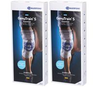 BAUERFEIND® GenuTrain S Genouillère active avec stabilisateurs latéraux articulés Taille 5 Gauche Titan Bandage(S) 2x1 pc(s)