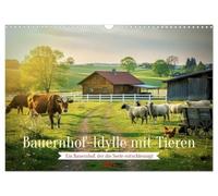 Bauernhof-Idylle mit Tieren (Wandkalender 2027 DIN A3 quer), CALVENDO Monatskalender: Zwischen warmem Stalllicht, weichen Wiesen und dem leisen Klang ... ein Gefühl von Heimat, das sofort ankommt.