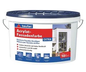 Baufan Acrylat-Fassadenfarbe Extra 10 L Blanc Peinture à Dispersion Imperméable