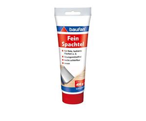 Baufan Enduit de Lissage Fin - 400g I Enduit Retouches pour Bois & Surfaces Peintes I Facile à Lisser & Poncer I Base Optimale pour Peinture Intérieur