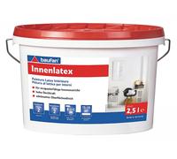 Baufan Innenlatex 2,5 L Blanc Durable Intérieur Peinture Murale Couleur à