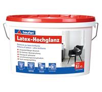 Baufan Peinture au latex brillante 5 l | peinture résistante | pour usages intensifs | très facile à nettoyer