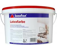 Baufan Peinture Latex 10 L Blanche Couleur Dispersion Mur Intérieur Extérieur