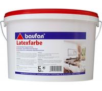 Baufan Peinture Latex 5 L Blanche Peinture Mur Intérieure Dispersionsfarbe