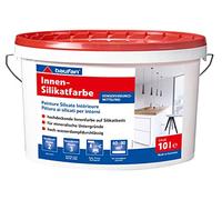 Baufan Innen-Silikatfarbe 10 L Blanc Innen-Wandfarbe Résistante au Lavage