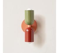 BAUFAS E26 nordique Double tête chambre chevet applique moderne Simple couleur salon fond mur allée entrée applique murale (Color : Warm light, Size : A)