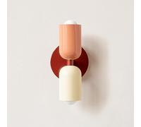 BAUFAS E26 nordique Double tête chambre chevet applique moderne Simple couleur salon fond mur allée entrée applique murale (Color : Cold light, Size : G-01)