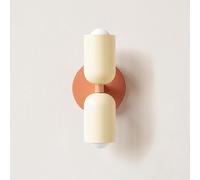 BAUFAS E26 nordique Double tête chambre chevet applique moderne Simple couleur salon fond mur allée entrée applique murale (Color : Warm light, Size : C)