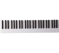 BAUFAS Porte-manteau piano en bois, 5 crochets, style vintage, montage mural, parfait pour l'entrée de la maison (30 cm)