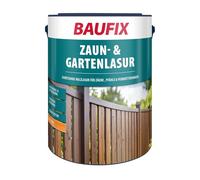 BAUFIX Lasure Clôture & Jardin sapin de Douglas, satinée brillante, 5 litres, Lasure pour bois, Lasure brune respirante, pour les clôtures et autres bois extérieurs