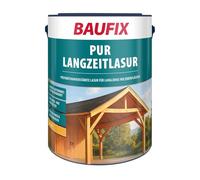 BAUFIX Lasure PU Longue durée pin, satinée mate, 5 litres, Lasure pour bois, Pour intérieur et extérieur, particulièrement robuste, pour toutes les essences de bois, résistante aux intempéries