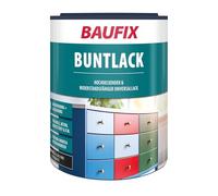 Baufix Peinture colorée noire satinée 1 litre - Diluable à l'eau - Pour intérieur et extérieur - Convient pour bois/zinc/béton/fer/maçonnerie