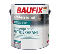Baufix professional Revêtement de sol antidérapant gris argent, 2.5 litres, Peinture sol & béton antidérapante, Satinée, pour béton/chape/ciment, pour intérieur et extérieur