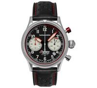 Bauhaus Aviation 2518-2 Eurofighter Typhoon Montre chronographe automatique pour homme en acier inoxydable 42 mm