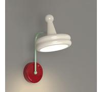 Bauhaus Crème Applique Murale Maison Moderne Décoration Lumière Murale Fixture Créative Chambre Enfants Lampe Murale, Rouge Câblé Fer Appliques Murales Intérieures Pour Chambre Chambre Chambre Chambr