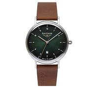 Bauhaus Montre à Quartz pour Homme avec Date et Bracelet en Cuir 2140, Vert, Standard-Größe, Bracelet