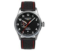 Bauhaus Aviation 2764-2 Tornado Montre automatique pour homme Affichage 24 heures 5 ATM avec bracelet en cuir