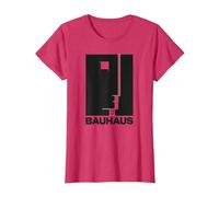 Bauhaus Walter Gropius Avantgarde Design Allemand T-Shirt, Femme, Rouge Chiné, M