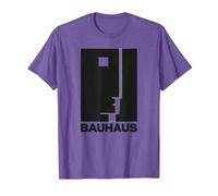 Bauhaus Walter Gropius Avantgarde Design Allemand T-Shirt, Homme, Violet Chiné, 3XL