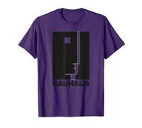 Bauhaus Walter Gropius Avantgarde Design Allemand T-Shirt, Homme, Violet, L
